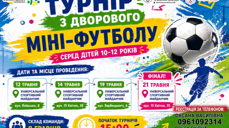 Футбол у кожному дворі: у Тернополі стартують дитячі турніри з мініфутболу
