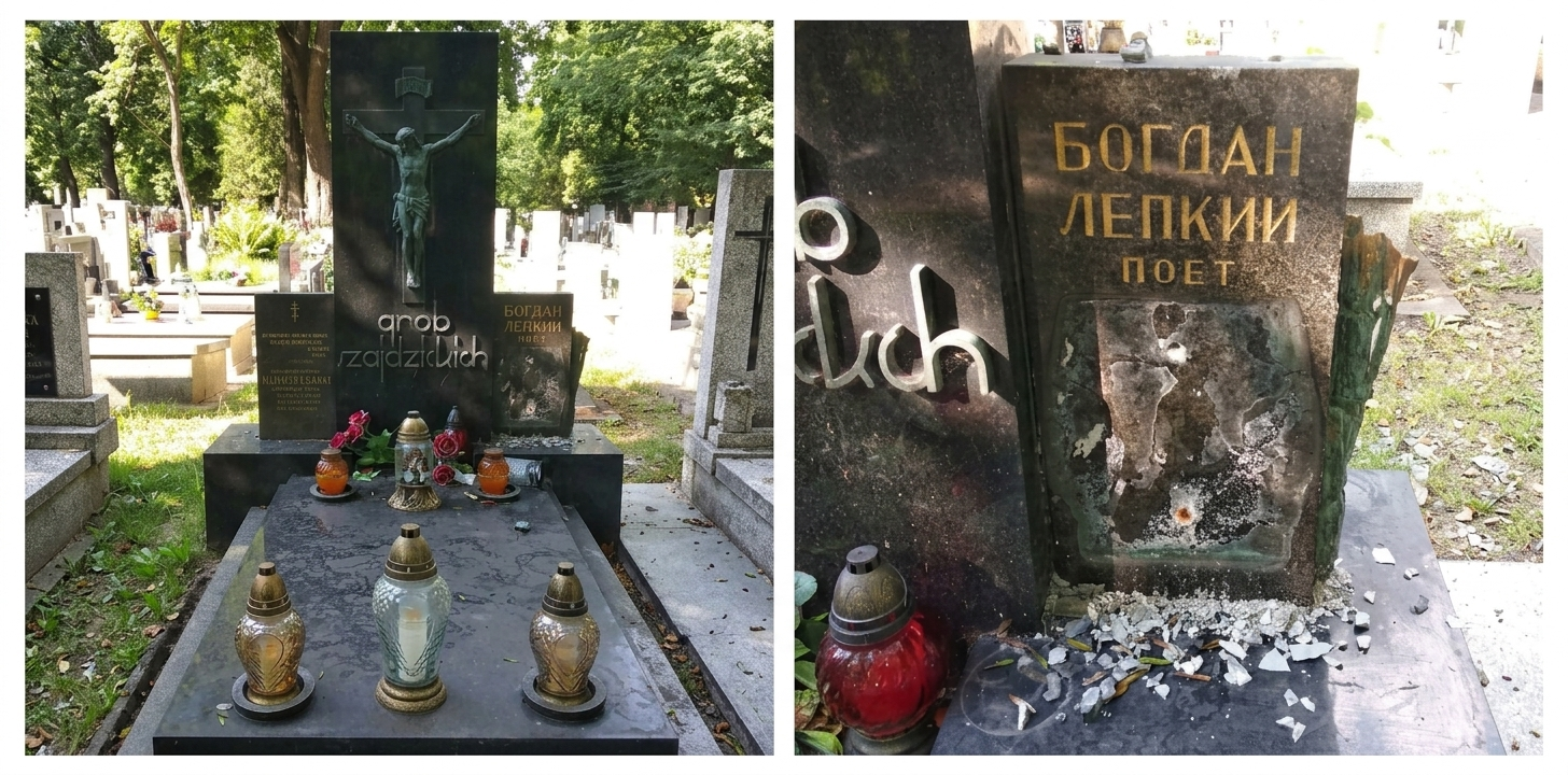 У Кракові з могили письменника Богдана Лепкого зник барельєф
