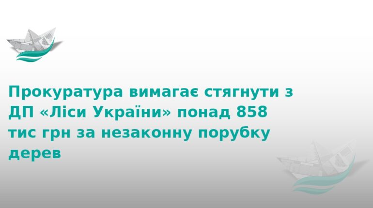ДП «Ліси України» заплатить 858 тис. грн за незаконну рубку