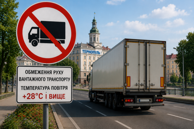 Обмеження руху вантажівок у Тернополі з 31 липня