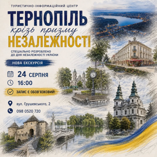 Історична екскурсія до Дня Незалежності у Тернополі