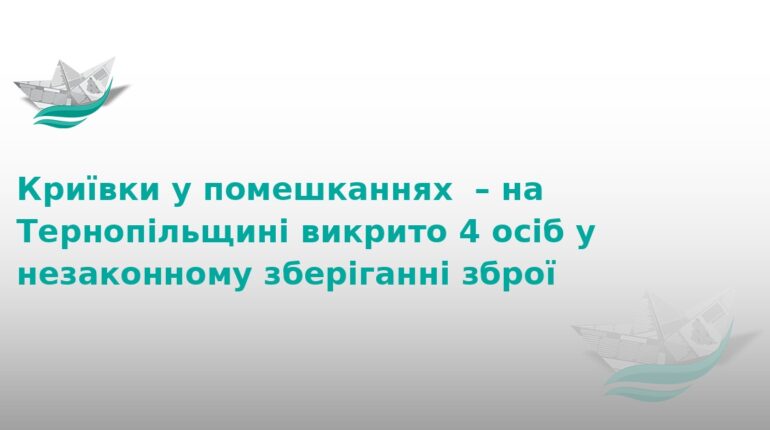 На Тернопільщині викрили мережу збувачів зброї