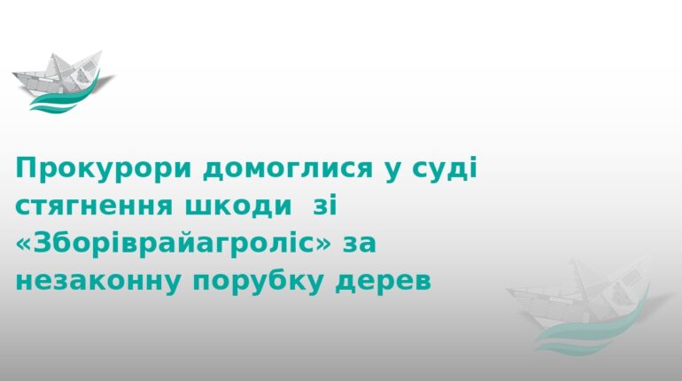 Суд стягнув понад 166 тис грн зі «Зборіврайагроліс»